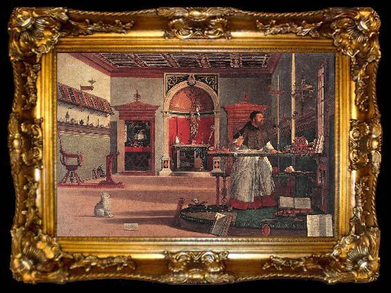 framed  CARPACCIO, Vittore Vision of St Augustin fg, ta009-2